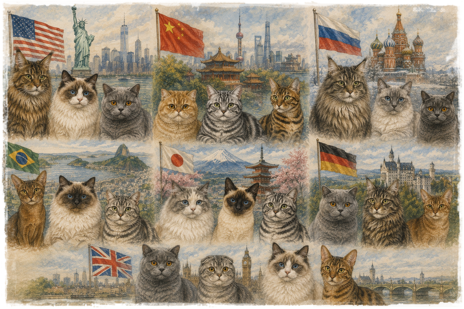 Los países con mayor población de gatos y las razas favoritas